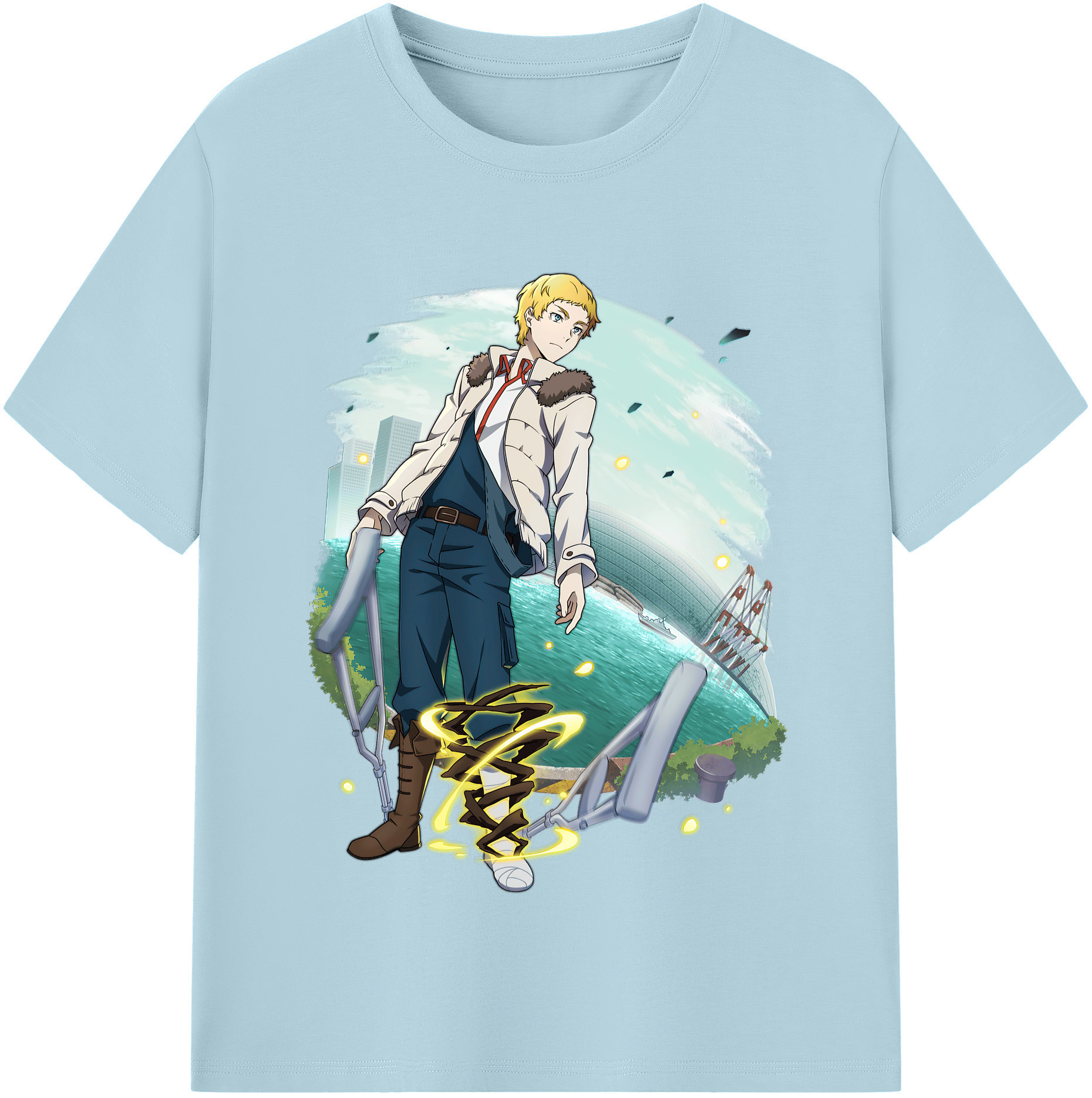 （画像用） 文豪ストレイドッグス Bungo Stray Dogs 綿100％半袖Tシャツ（フロントプリント）